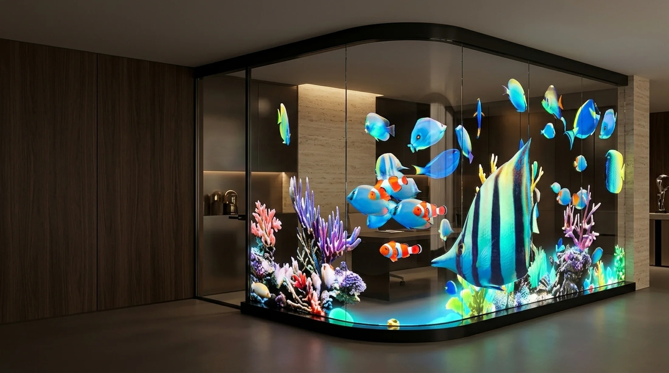 Прозрачная поверхность Montelar Living Glass в интерьере